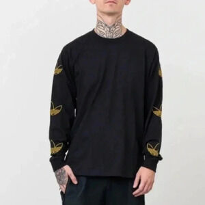 Adidas Originals LS Trefoil Tee Black Men’s Sz S